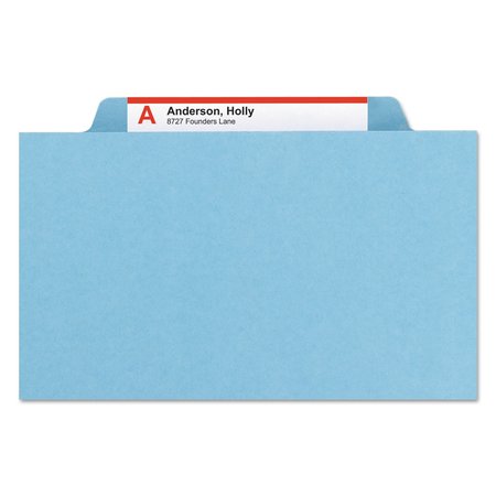 Smead Fastener Classification Folder 8-1/2 x 14", Blue, PK10 19094
